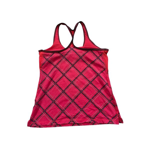 Nike Dri-Fit Women's Tank TopMedium Pink Red Racerback with Built-In Shelf Bra - Picture 2 of 7